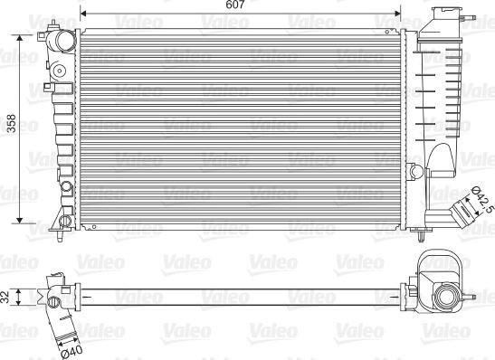 Valeo 732520 - Радіатор, охолодження двигуна avtolavka.club