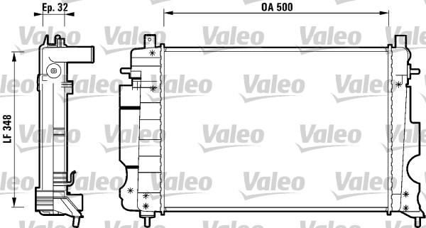 Valeo 732120 - Радіатор, охолодження двигуна avtolavka.club