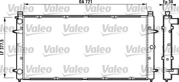 Valeo 732845 - Радіатор, охолодження двигуна avtolavka.club