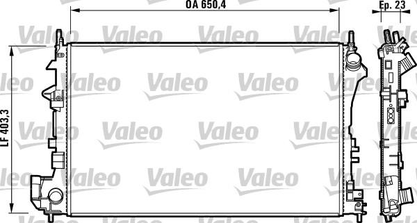 Valeo 732879 - Радіатор, охолодження двигуна avtolavka.club