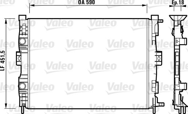 Valeo 732873 - Радіатор, охолодження двигуна avtolavka.club