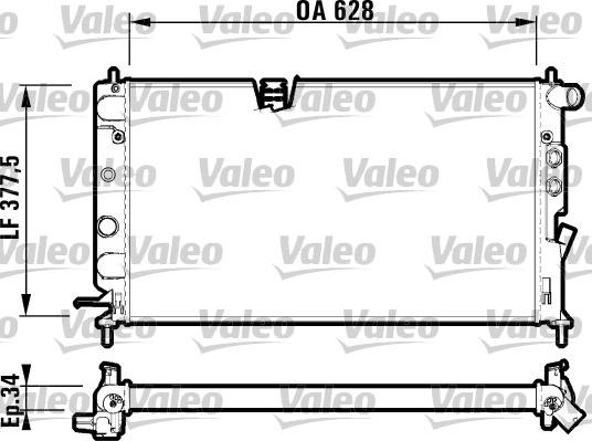 Valeo 732348 - Радіатор, охолодження двигуна avtolavka.club