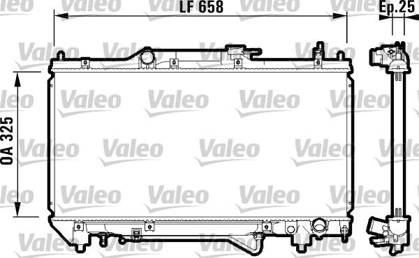 Valeo 732754 - Радіатор, охолодження двигуна avtolavka.club