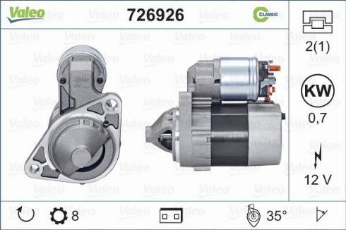 Valeo 726926 - Стартер avtolavka.club