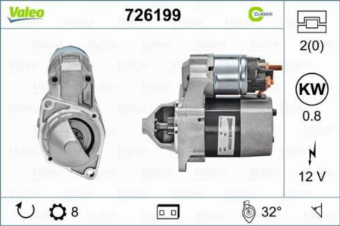 Valeo 726199 - Стартер avtolavka.club