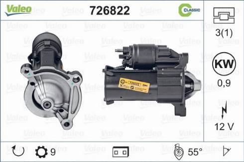 Valeo 726822 - Стартер avtolavka.club