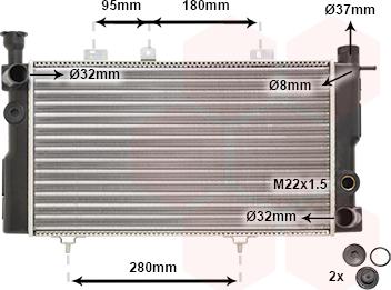 Van Wezel 40002096 - Радіатор, охолодження двигуна avtolavka.club