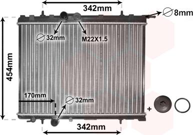 Van Wezel 40002189 - Радіатор, охолодження двигуна avtolavka.club