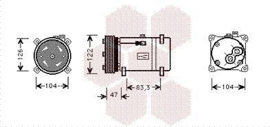 Van Wezel 4000K066 - Компресор, кондиціонер avtolavka.club