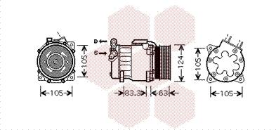 Van Wezel 4000K306 - Компресор, кондиціонер avtolavka.club