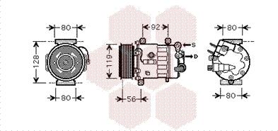 Van Wezel 4000K320 - Компресор, кондиціонер avtolavka.club