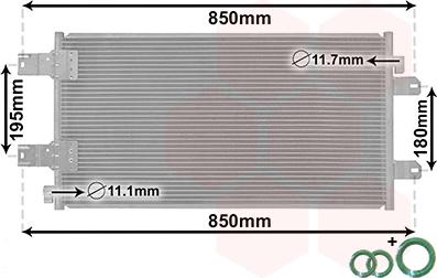 Van Wezel 43005443 - Конденсатор, кондиціонер avtolavka.club