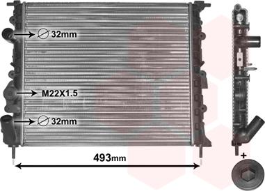 Van Wezel 43002197 - Радіатор, охолодження двигуна avtolavka.club