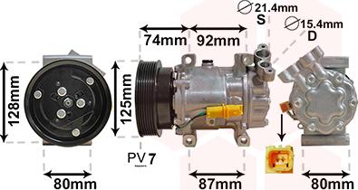 Van Wezel 4300K452 - Компресор, кондиціонер avtolavka.club