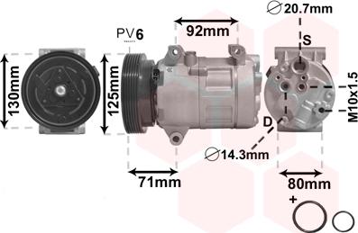 Van Wezel 4300K103 - Компресор, кондиціонер avtolavka.club