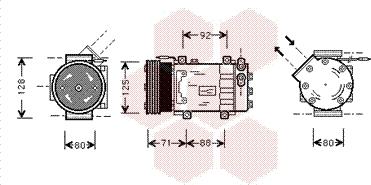 Van Wezel 4300K127 - Компресор, кондиціонер avtolavka.club