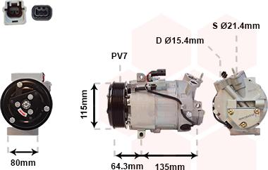 Van Wezel 4300K394 - Компресор, кондиціонер avtolavka.club