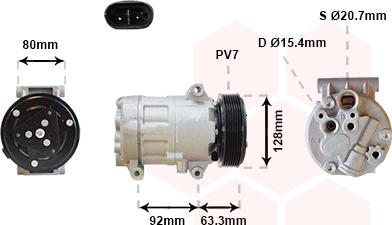 Van Wezel 4300K369 - Компресор, кондиціонер avtolavka.club