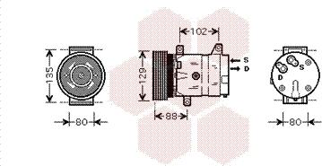 Van Wezel 4300K367 - Компресор, кондиціонер avtolavka.club