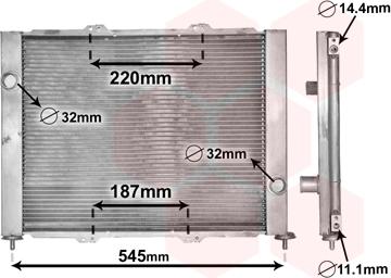 Van Wezel 4300M388 - Радіатор, охолодження двигуна avtolavka.club