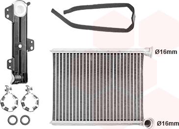 Van Wezel 43016700 - Теплообмінник, опалення салону avtolavka.club