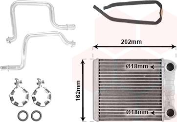 Van Wezel 43016703 - Теплообмінник, опалення салону avtolavka.club