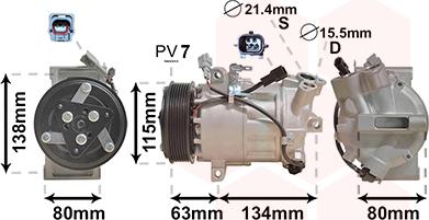 Van Wezel 4301K703 - Компресор, кондиціонер avtolavka.club