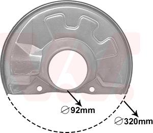 Van Wezel 5940372 - Відбивач, диск гальмівного механізму avtolavka.club
