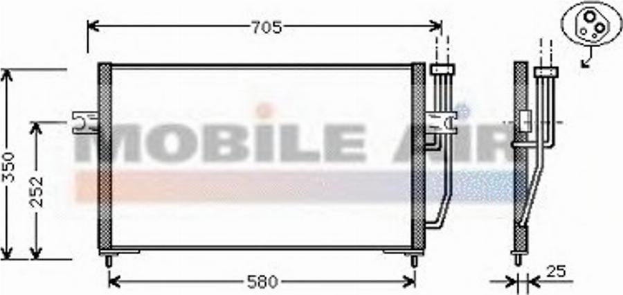 Van Wezel 59005128 - Конденсатор, кондиціонер avtolavka.club