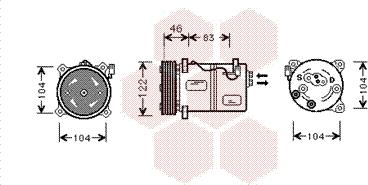 Van Wezel 5900K095 - Компресор, кондиціонер avtolavka.club