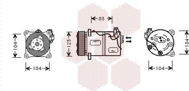 Van Wezel 5900K059 - Компресор, кондиціонер avtolavka.club