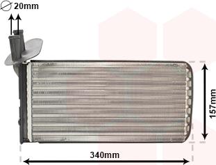 Van Wezel 58006097 - Теплообмінник, опалення салону avtolavka.club