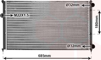 Van Wezel 58002116 - Радіатор, охолодження двигуна avtolavka.club