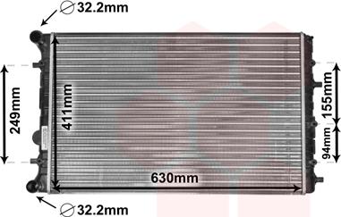 Van Wezel 58002347 - Радіатор, охолодження двигуна avtolavka.club