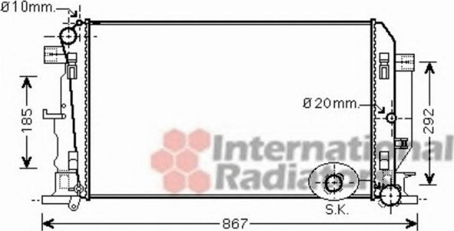 Van Wezel 58002282 - Радіатор, охолодження двигуна avtolavka.club