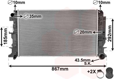 Van Wezel 58002271 - Радіатор, охолодження двигуна avtolavka.club