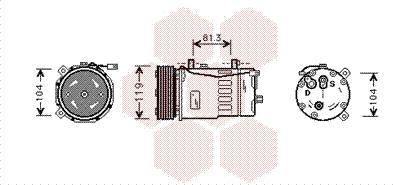 Van Wezel 5800K046 - Компресор, кондиціонер avtolavka.club