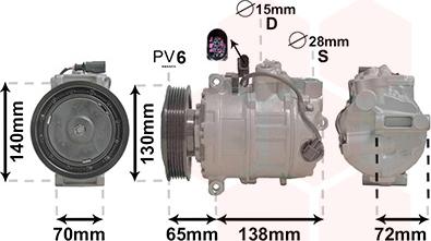 Van Wezel 5801K706 - Компресор, кондиціонер avtolavka.club