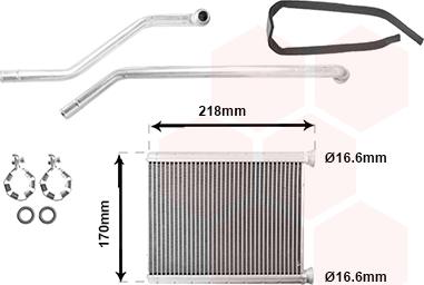 Van Wezel 53006782 - Теплообмінник, опалення салону avtolavka.club