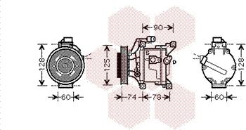 Van Wezel 5300K445 - Компресор, кондиціонер avtolavka.club