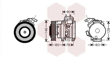 Van Wezel 5300K448 - Компресор, кондиціонер avtolavka.club