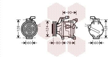 Van Wezel 5300K447 - Компресор, кондиціонер avtolavka.club