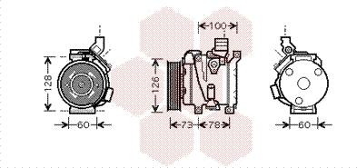 Van Wezel 5300K451 - Компресор, кондиціонер avtolavka.club