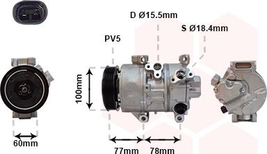 Van Wezel 5300K584 - Компресор, кондиціонер avtolavka.club