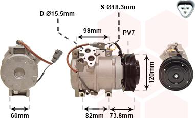 Van Wezel 5300K726 - Компресор, кондиціонер avtolavka.club