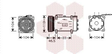 Van Wezel 0900K160 - Компресор, кондиціонер avtolavka.club