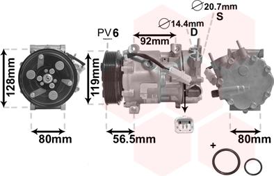 Van Wezel 0900K242 - Компресор, кондиціонер avtolavka.club