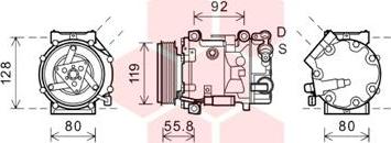 Van Wezel 0900K282 - Компресор, кондиціонер avtolavka.club