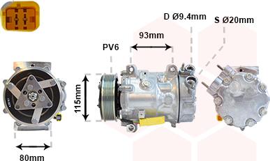 Van Wezel 0901K706 - Компресор, кондиціонер avtolavka.club