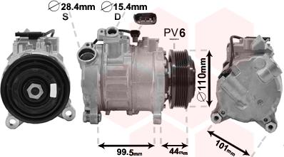 Van Wezel 0600K492 - Компресор, кондиціонер avtolavka.club